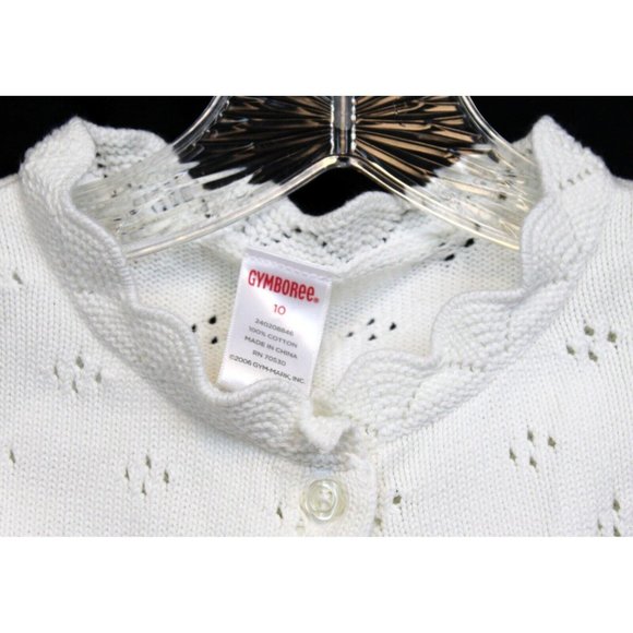 NEW 2007 Gymboree Love is in The Air White Cardigan Sweater Flower Scallop Edge - Picture 7 of 11